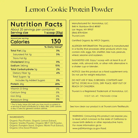 Plant Based Protein Powder (Lemon Cookie)
